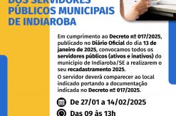 RECADASTRAMENTO DOS SERVIDORES PÚBLICOS MUNICIPAIS DE INDIAROBA.